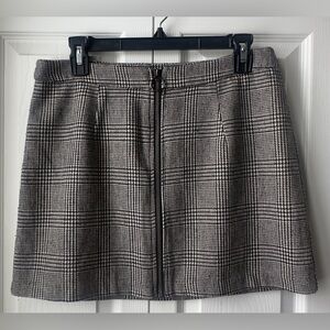 Forever 21 Black and White Checkered Mini Skirt